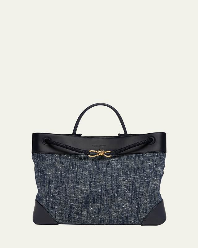 Large Andiamo Denim Boucle Crossbody Bag